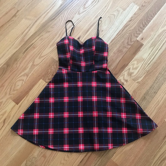 Dolls Kill Dresses & Skirts - Plaid dress Fit and flare babydoll dress